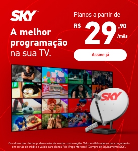 SKY a melhor programação na sua TV. Planos a partir de R$ 29,90/mês. Assine Já.